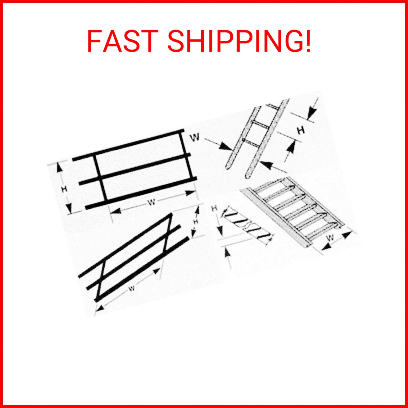 Plastruct HRS-4 HO Handrail 2 PLS90682 Plastic Building Supplies