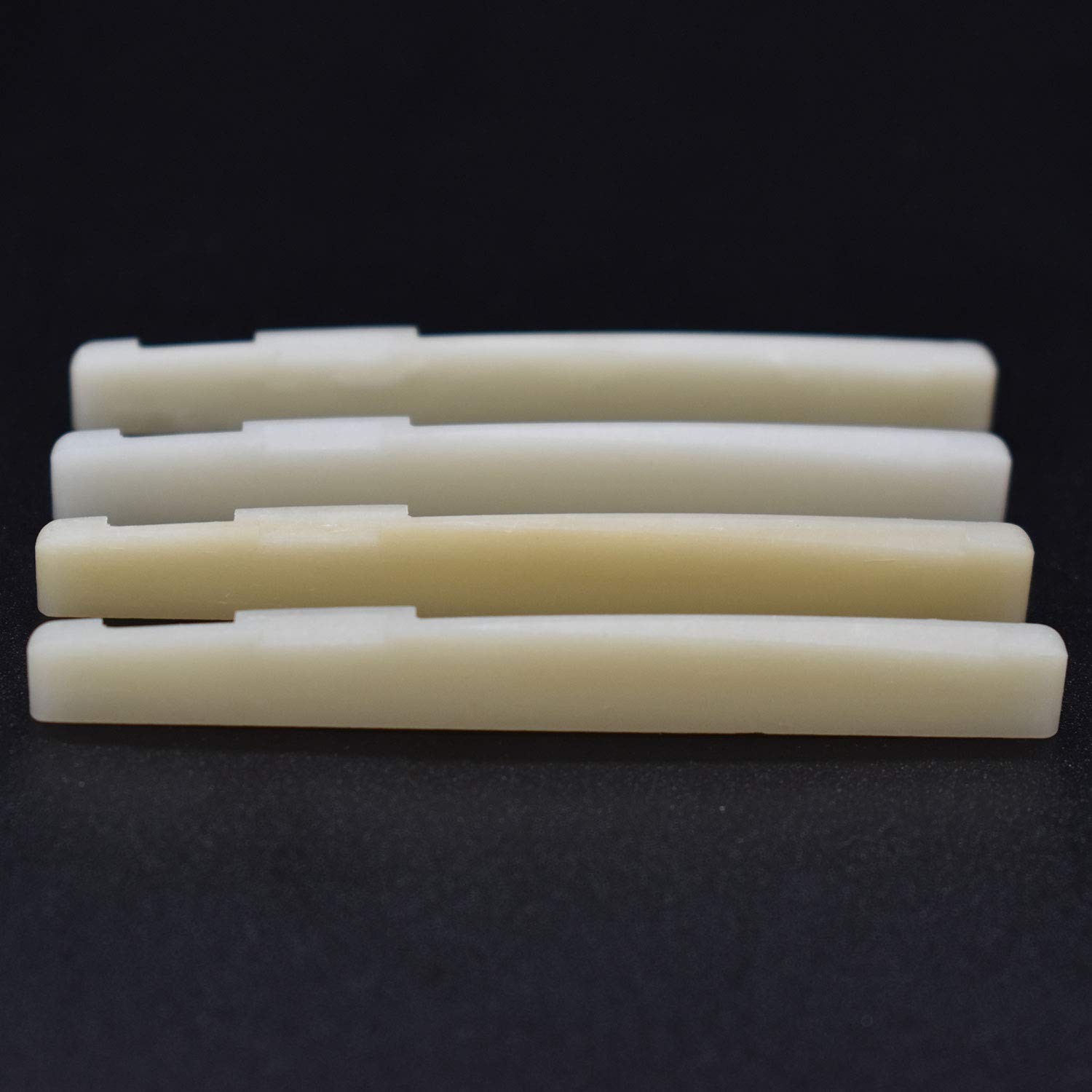 Vencetmat Unbleached Acoustic Guitar Bridge Saddle x 4, Bone