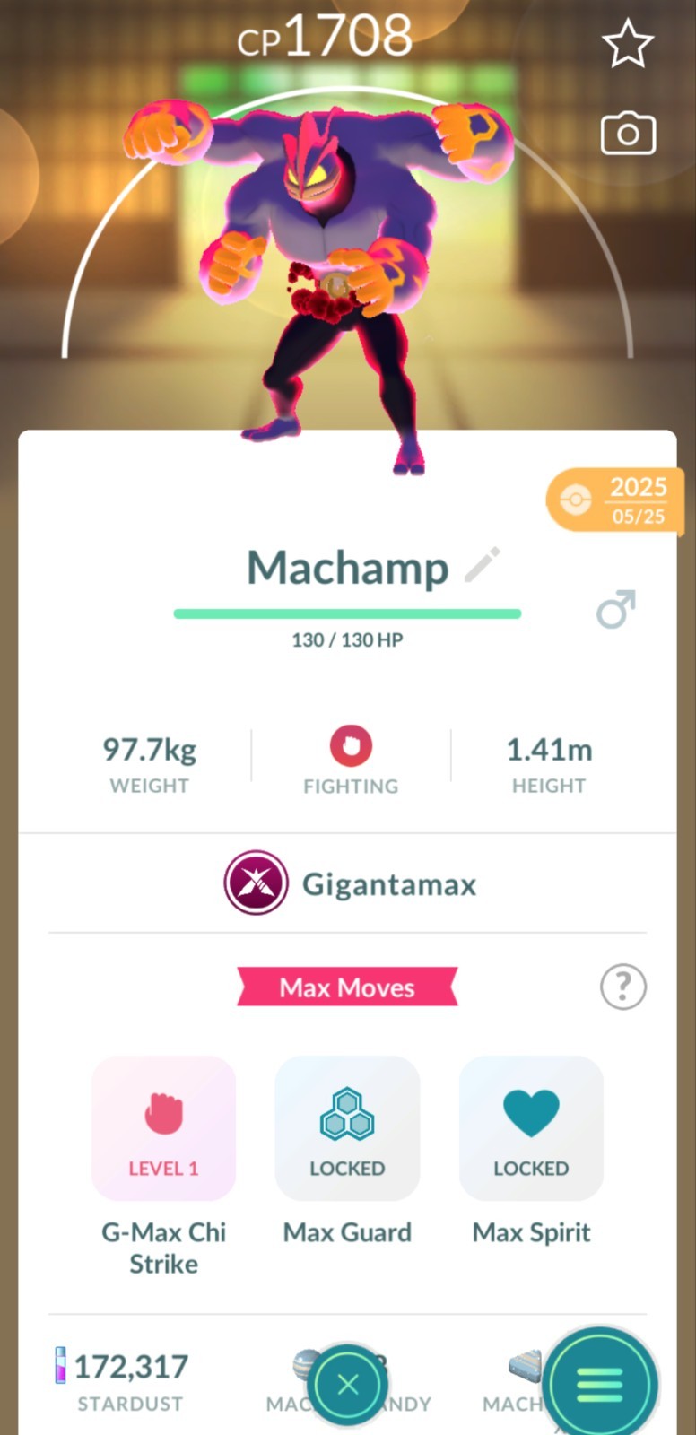 Pokemon Go - Gigantamax Machamp - Registered 20K