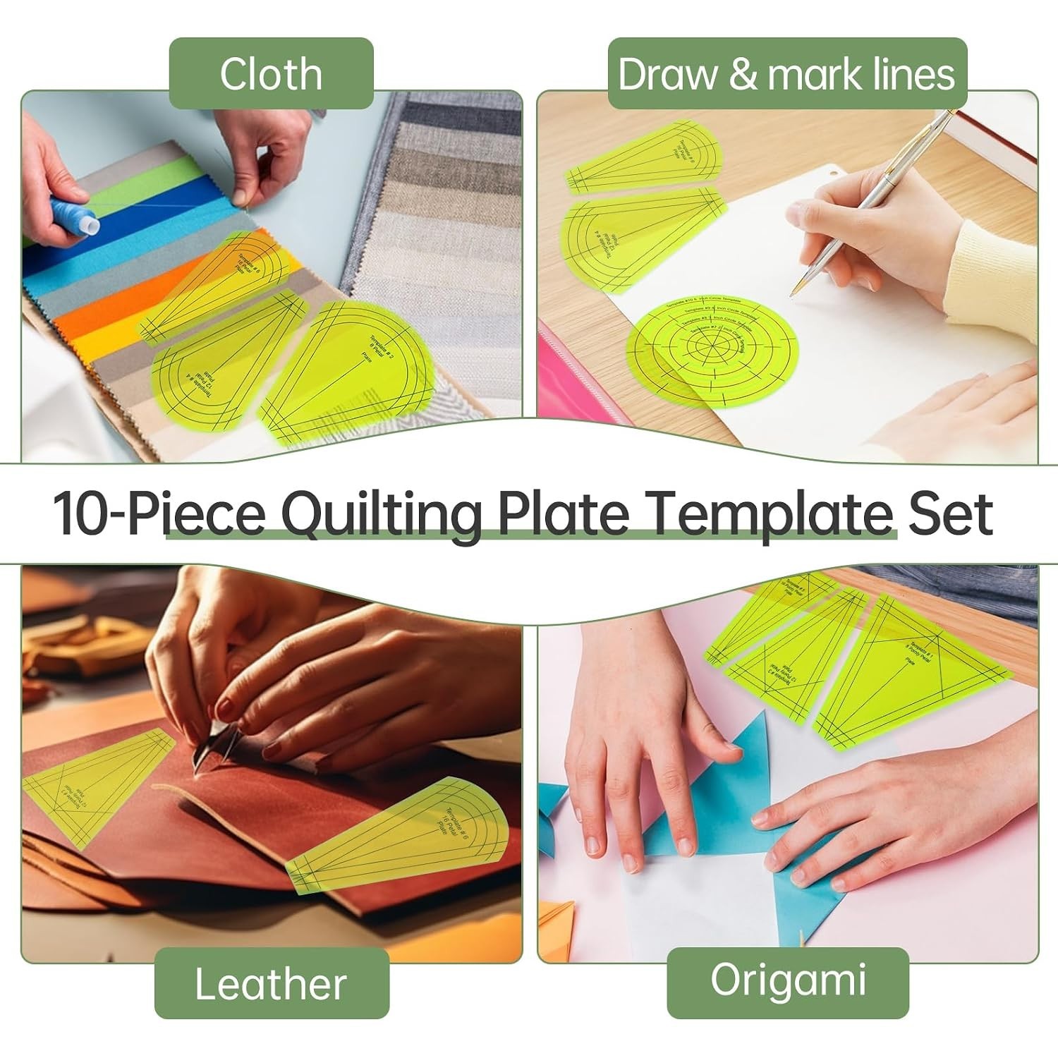 Acrylic Quilting Template Ruler, Design Plate, Patchwork Templates for Sewing...