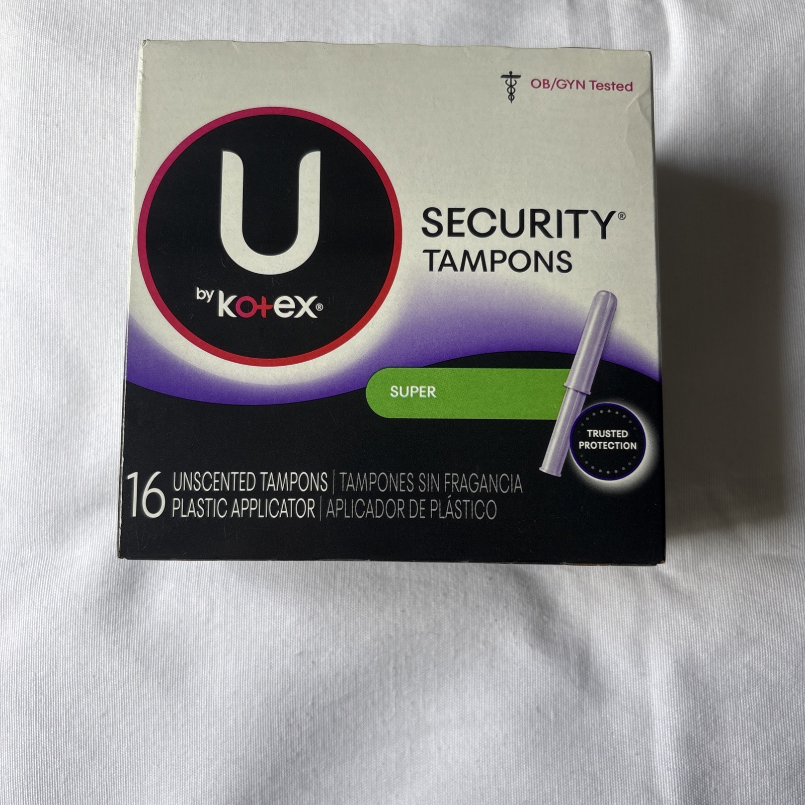 U by Kotex Security Unscented Tampons 16 Brand new Super