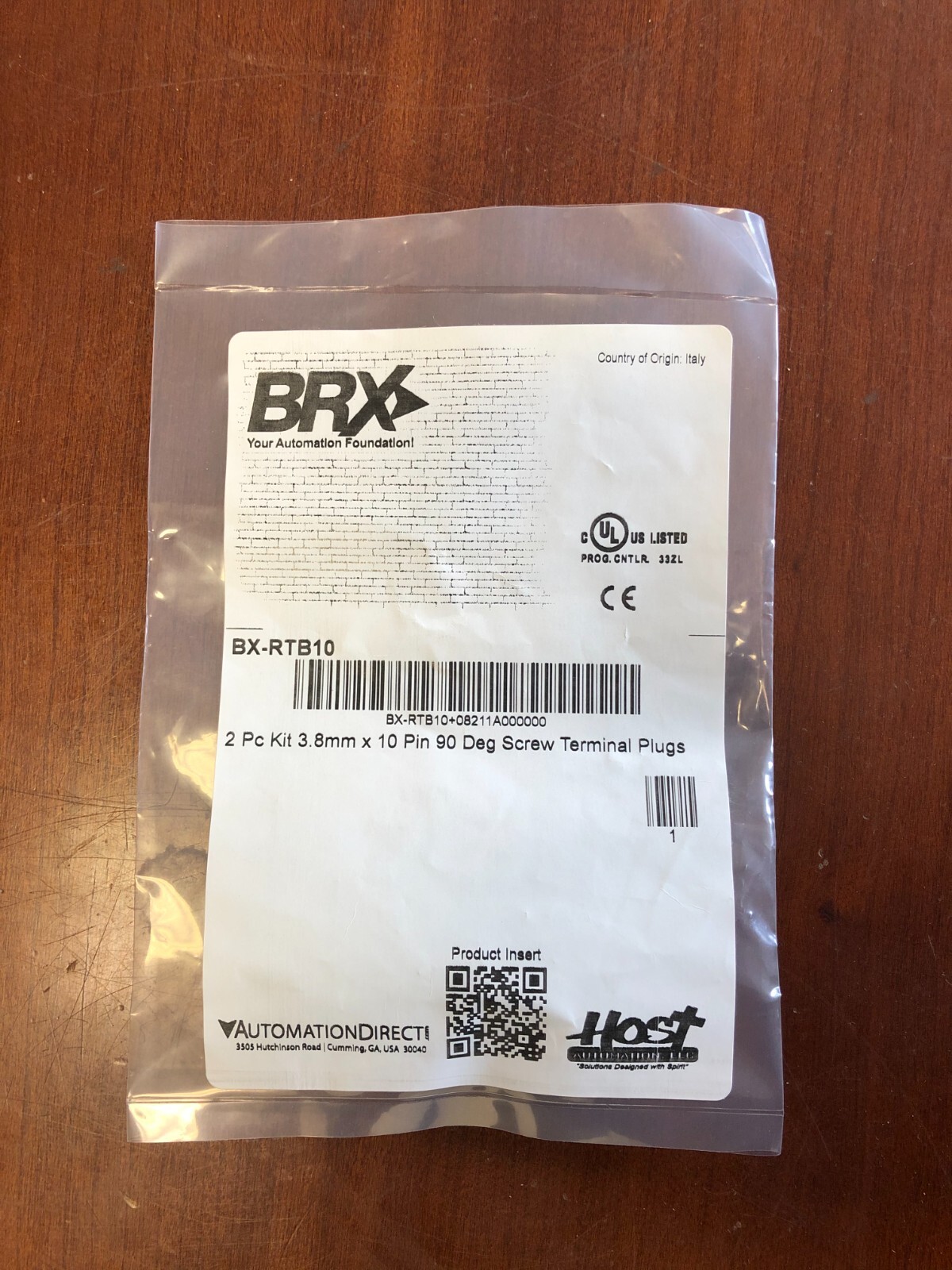 BX-RTB10 New SEALED Automation direct PLC terminal strip 2 / bag screw type BRX