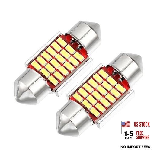 31mm DE3175 DE3021 Festoon LED Bulbs - White Bright - 18SMD
