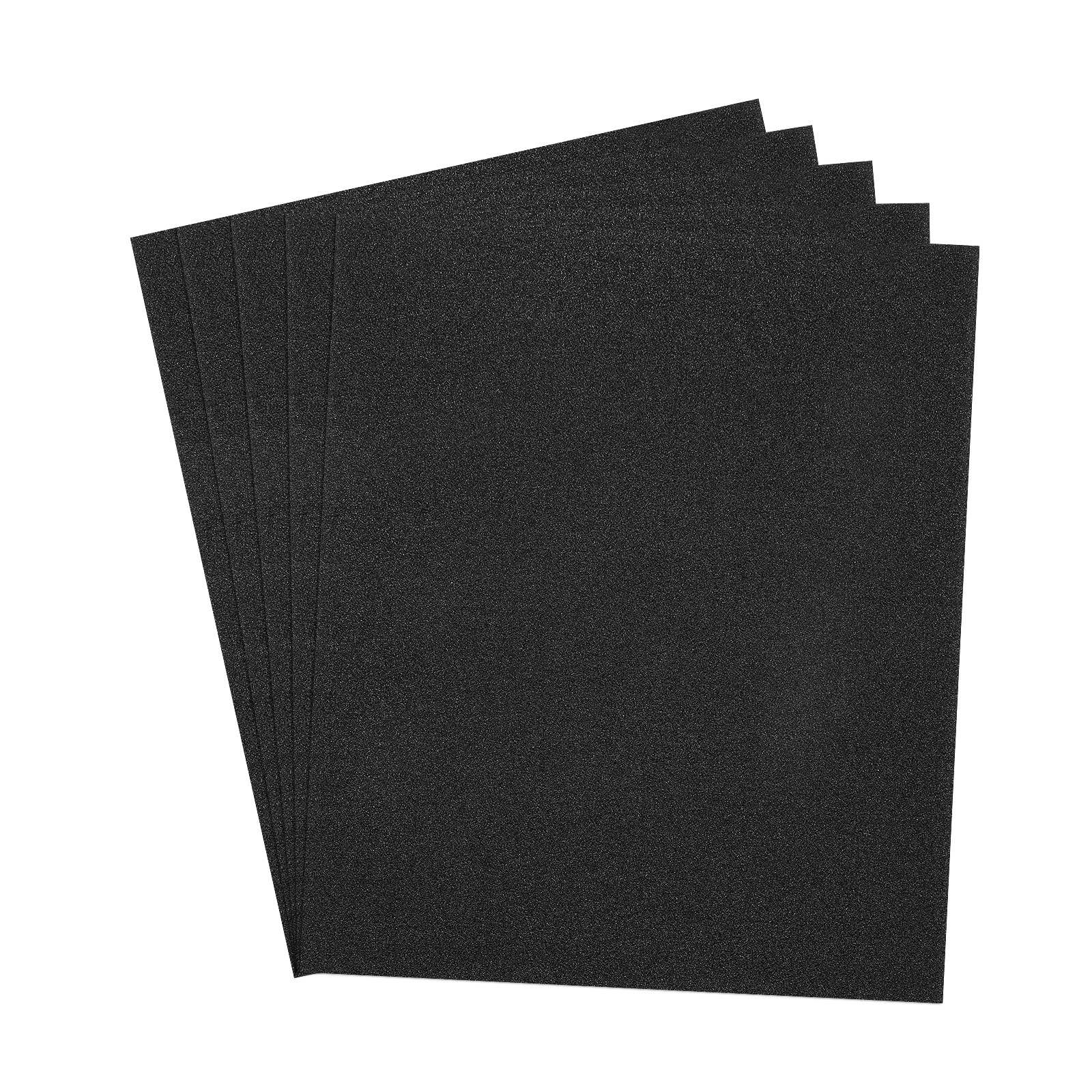 5 Pcs 400 Grit Dry Sandpapers, 9 x 11 Inch Sand Papers, Black