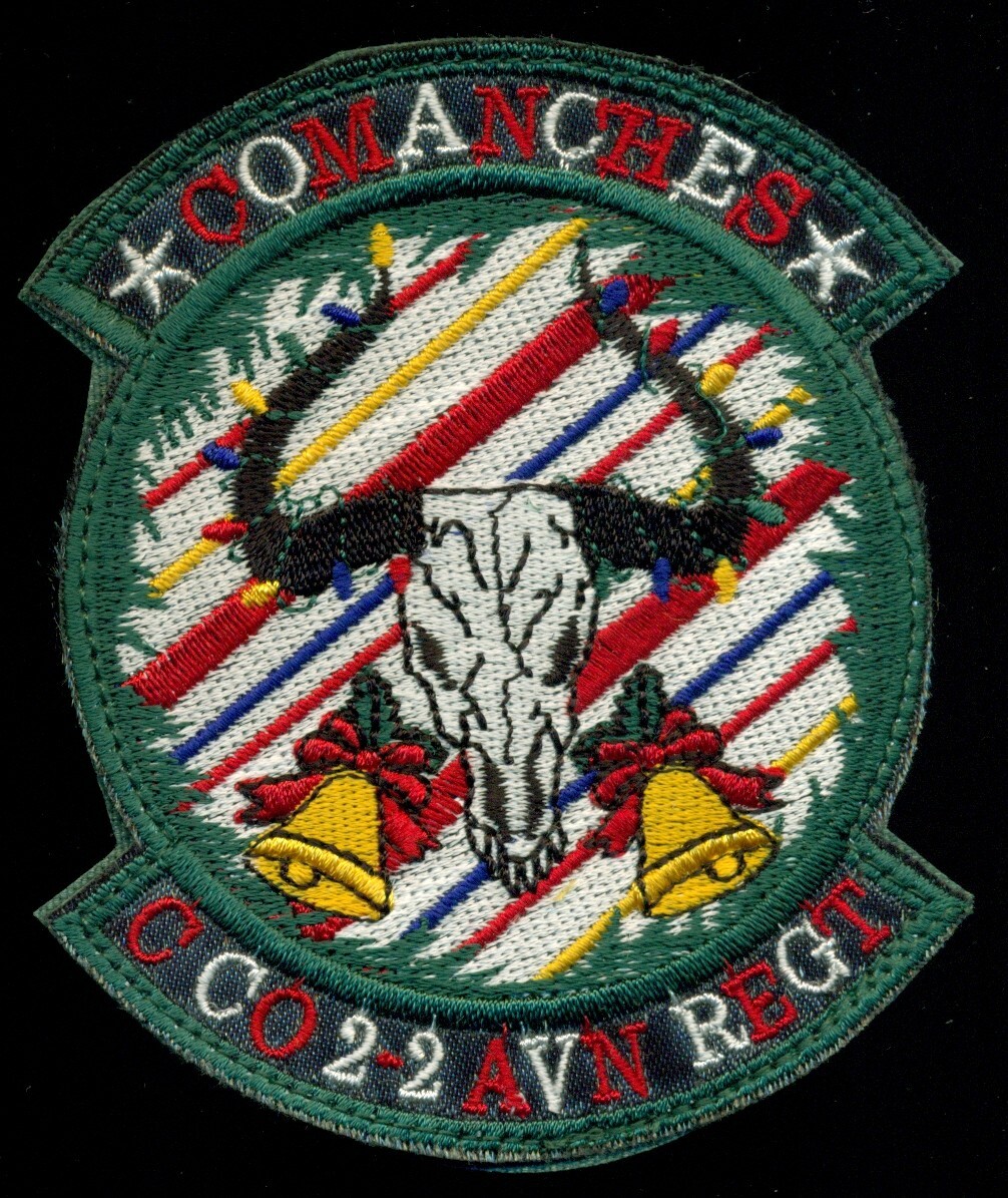US Army Comanches Charlie Co 2-2 Aviation Regiment V2 Patch K-9