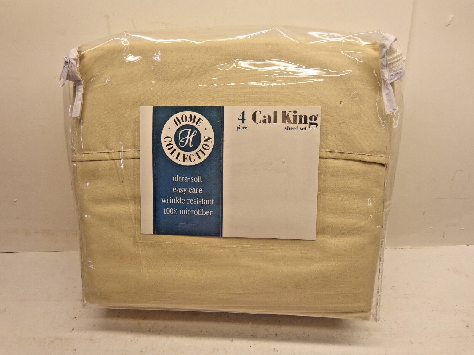 Ienjoy The Home Collection 4 PC Cal King Sheet Set-Cream color