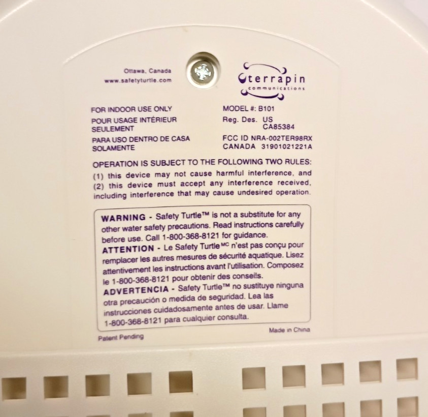 Safety Turtle Immersion Alarm Base Station Only Replacement Extra Extension Part