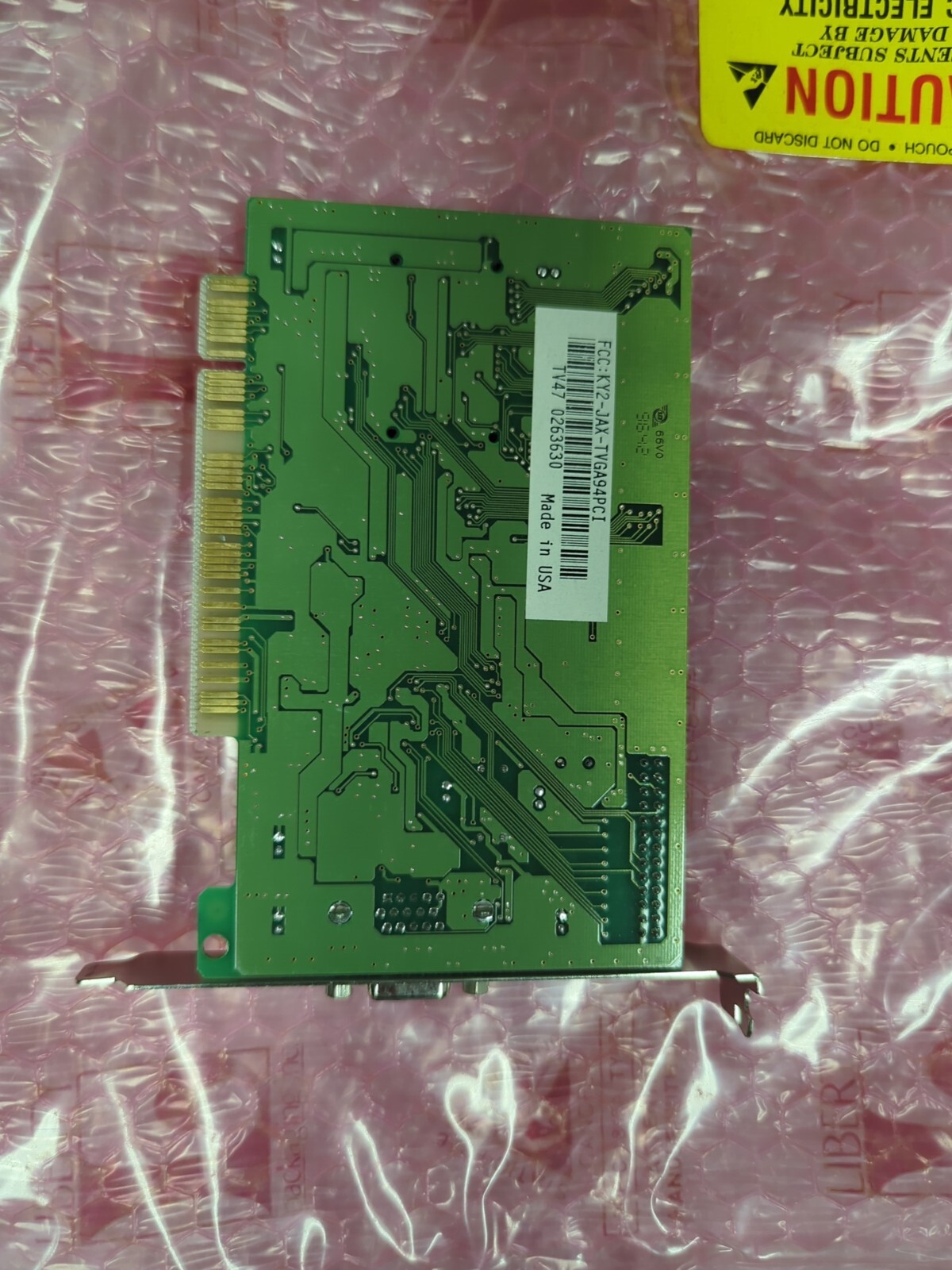 Trident Vintage VGA PCI Video Card 8247I/R1  Tv47 0263630 KY2-JAX-TVGA94PCI