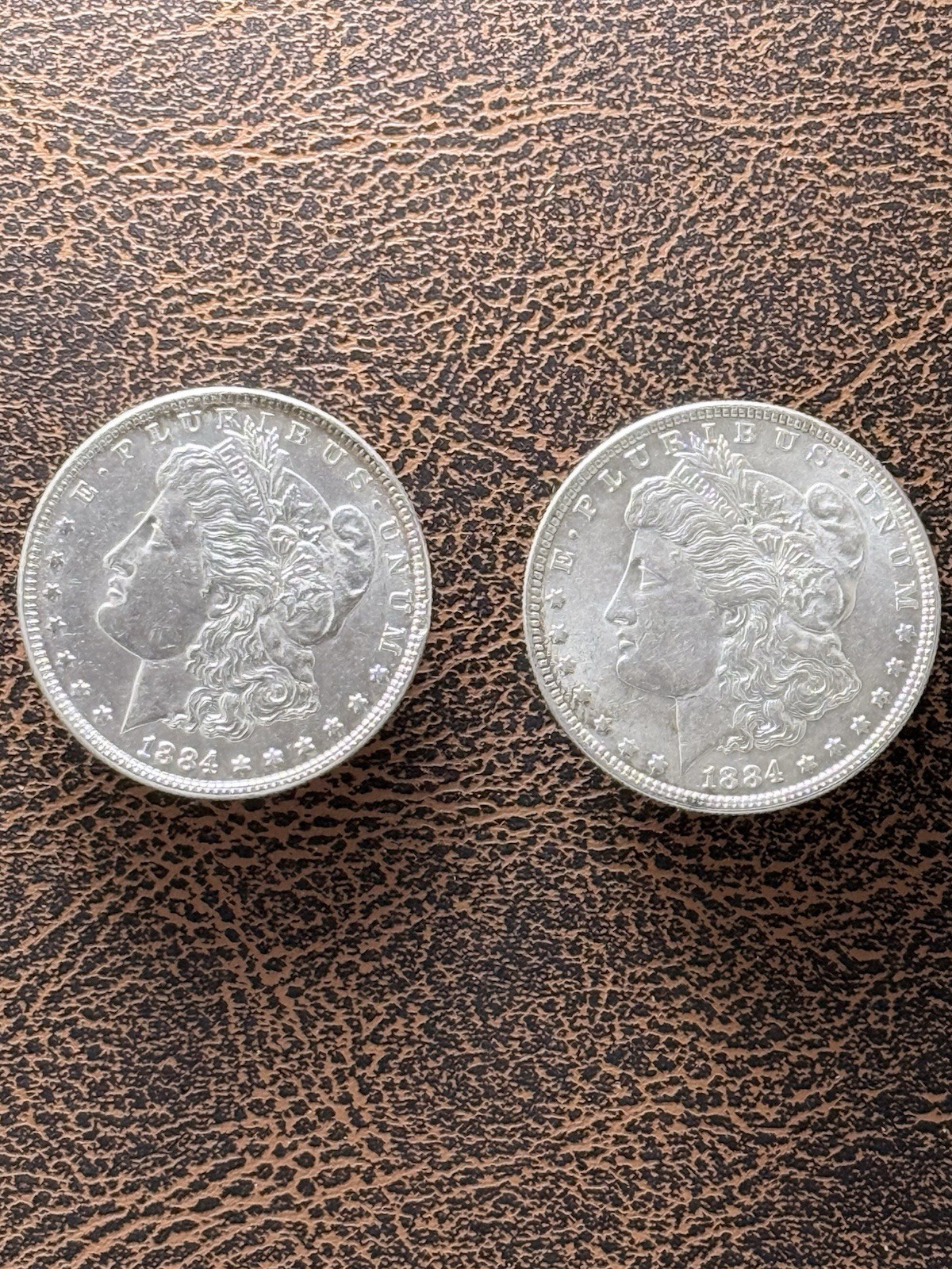 1884 MORGAN SILVER DOLLARS, 2 Silver Dollars, Free Shipping
