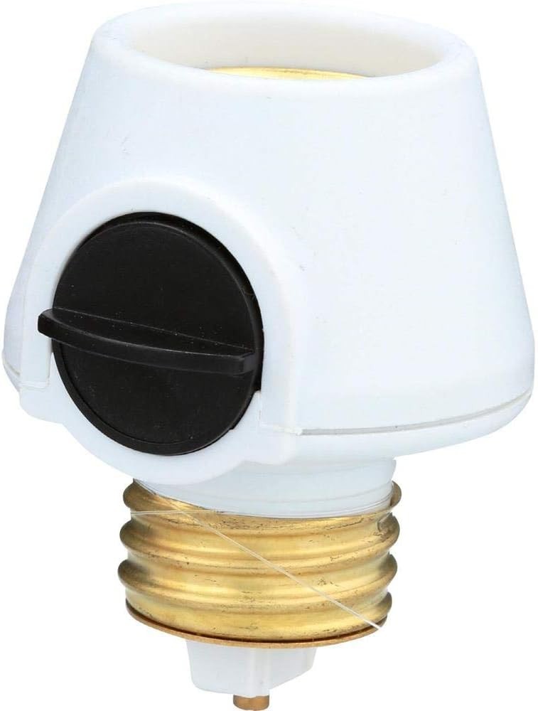 Westek 6009B 100W Full Range Lamp Socket Manual Dimmer, White
