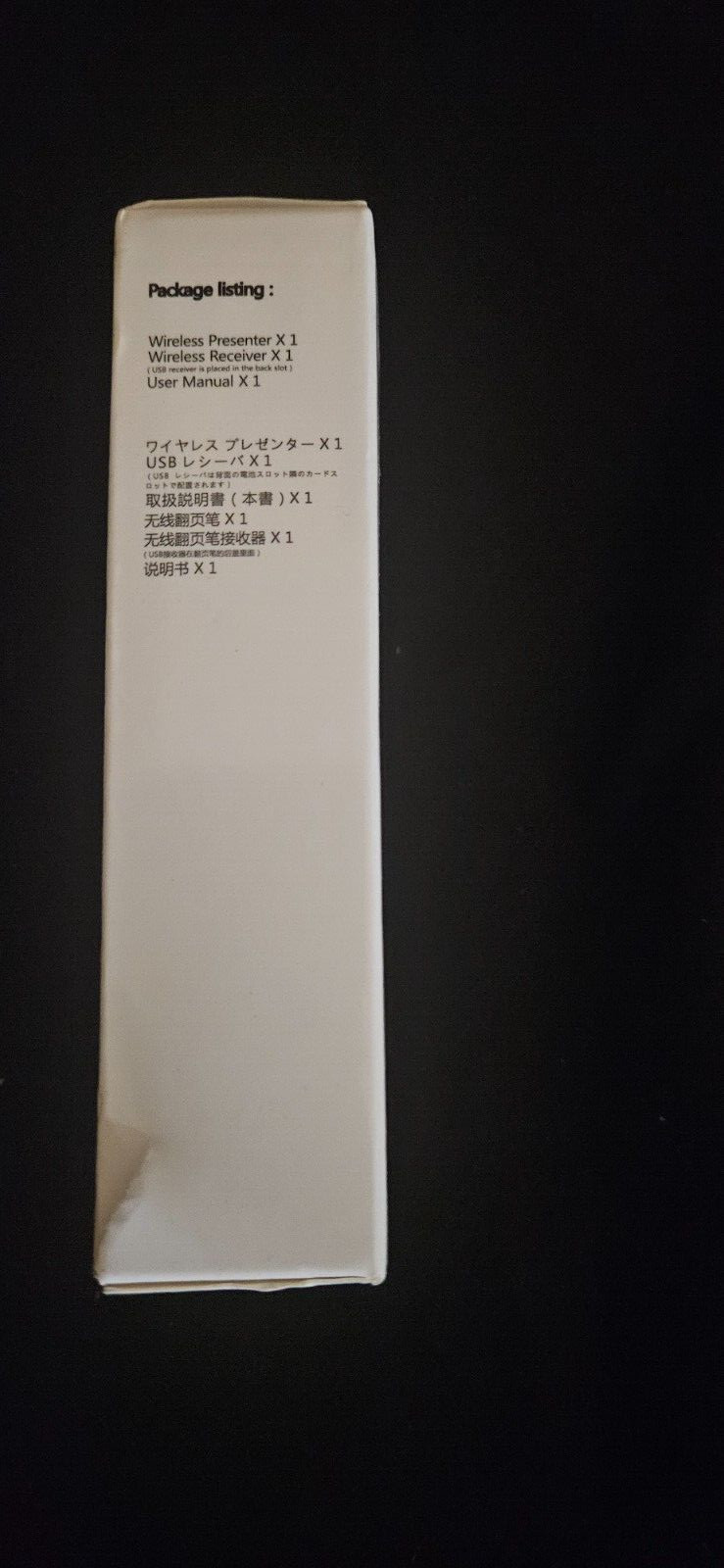 Black Wireless Presenter 2.4GHz Ergonomic Button D22-xo-us- (14479, 14895)