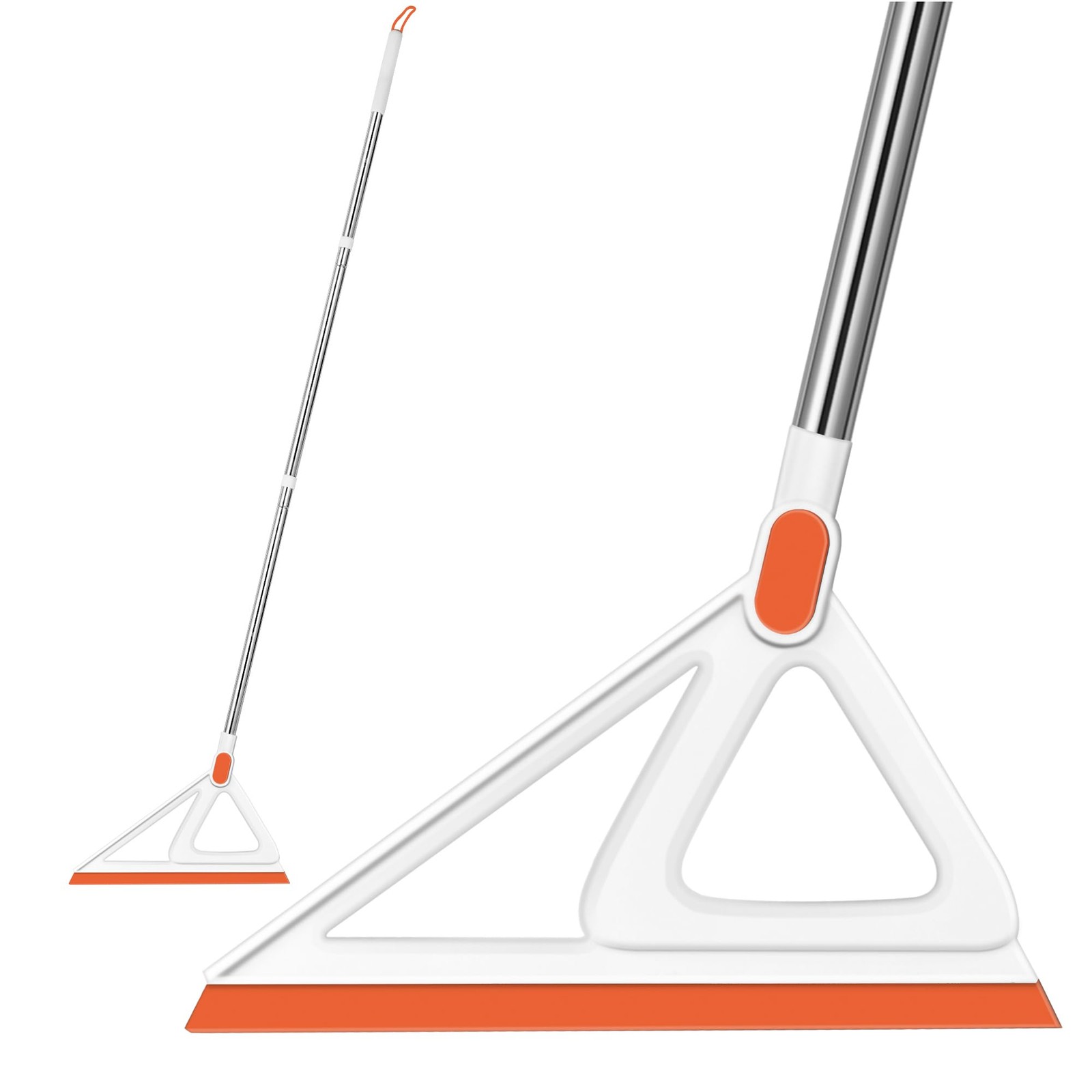 Magic Rubber Broom, 54 Inch Floor Squeegee, Dry Glass Tool, Orange