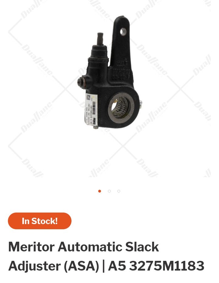 Meritor A53275M1183 Automatic Slack Adjuster 1.5"-28 Spline, 5.5" L