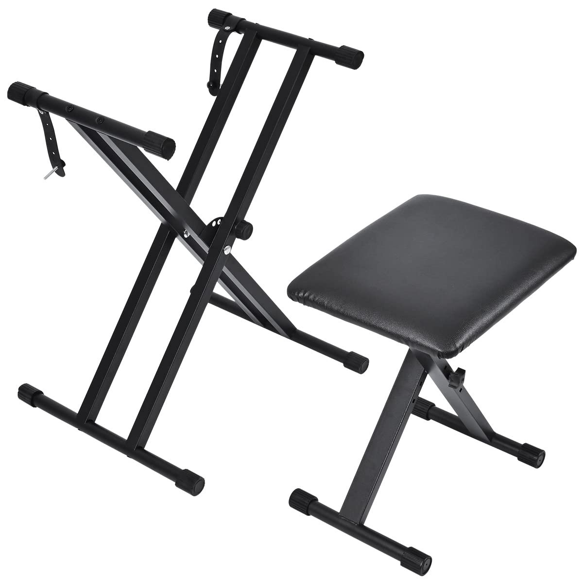 Keyboard Stands and Bench Set,Double-X Keyboard Stand Adjustable & Portable Digi
