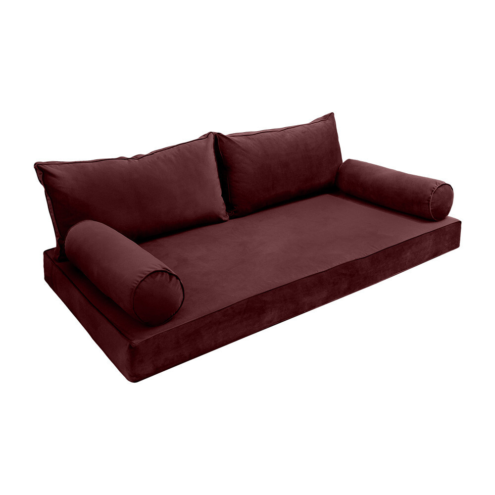 Model V2 Full Velvet Same Pipe Indoor Daybed Mattress Pillow Complete Set AD368