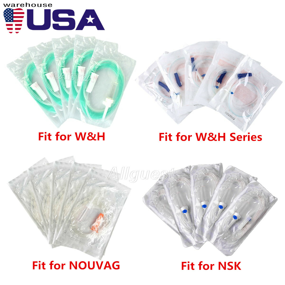USA Dental Implant Irrigation Tubing Tube Fit for WH/NSK/NOUVAG Surgery Motors