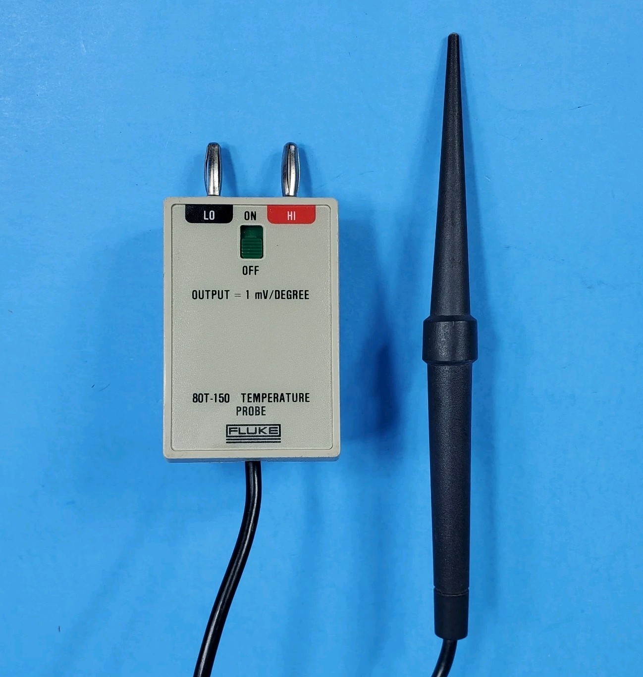 Fluke Instruments 80T-150 Temperature Probe Fahrenheit Made In USA Vintage