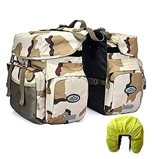50L Panniers Bike Bags, Waterproof Bike Panniers Made of High Camouflage