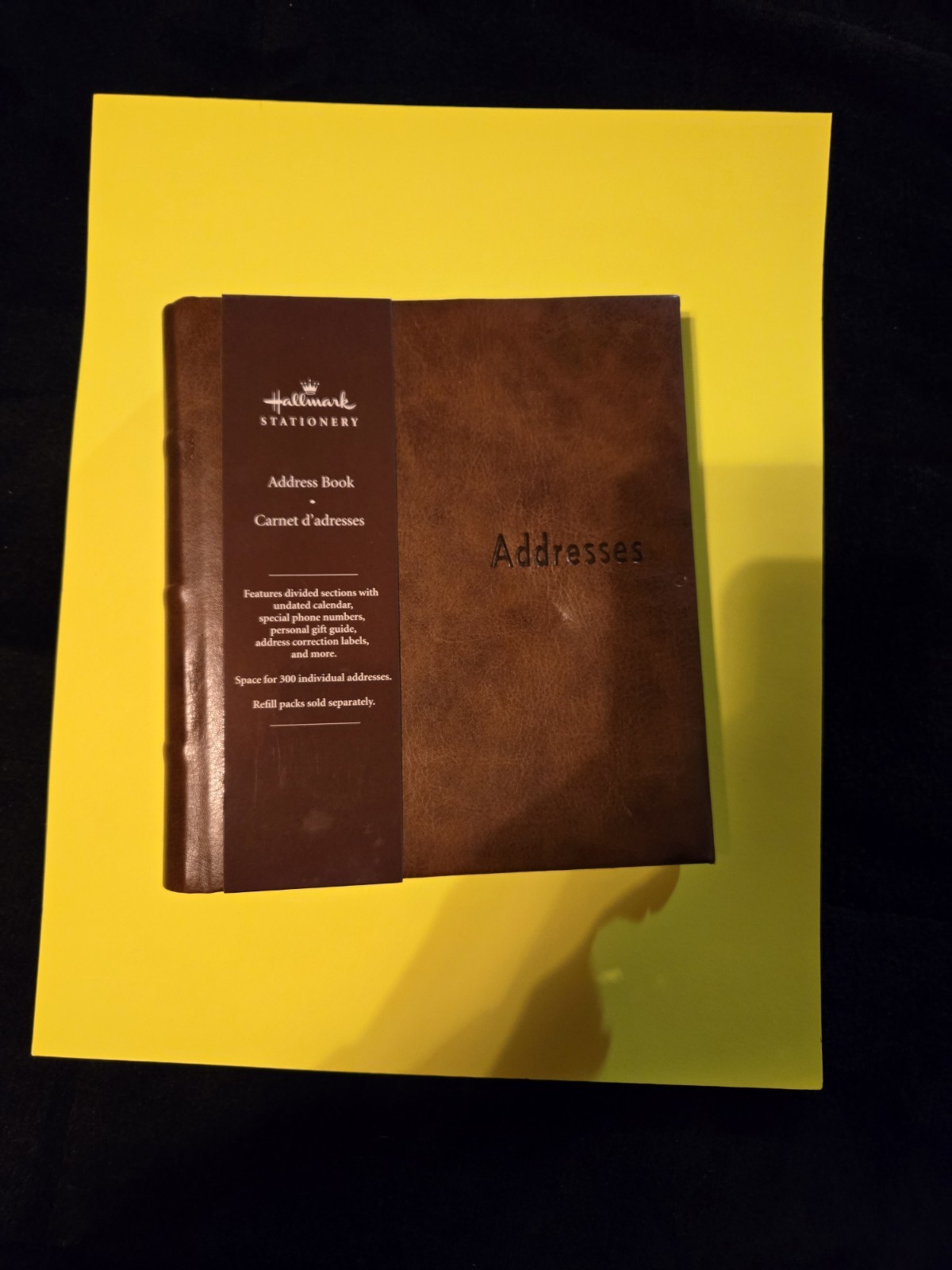 Hallmark Brown Leather 6-Ring Address Book