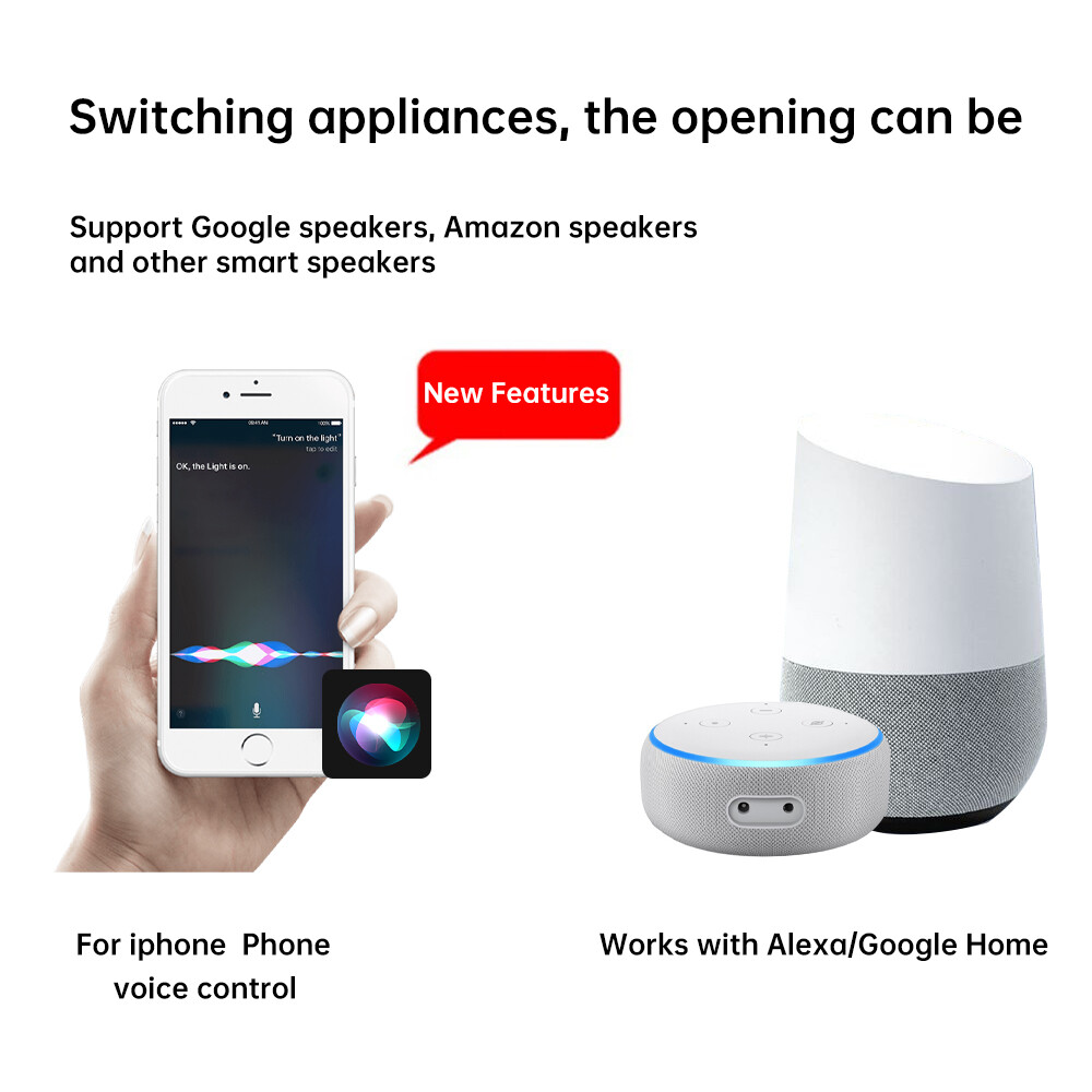 Smart WiFi Bulb Socket E26 E27 Light Bulb Adapter EWeLink Alexa Google Control
