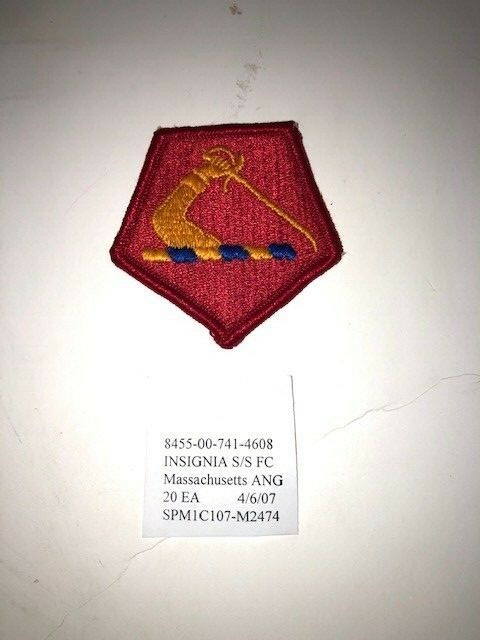 Massachusetts National Guard U.S. Army Shoulder Patch Insignia