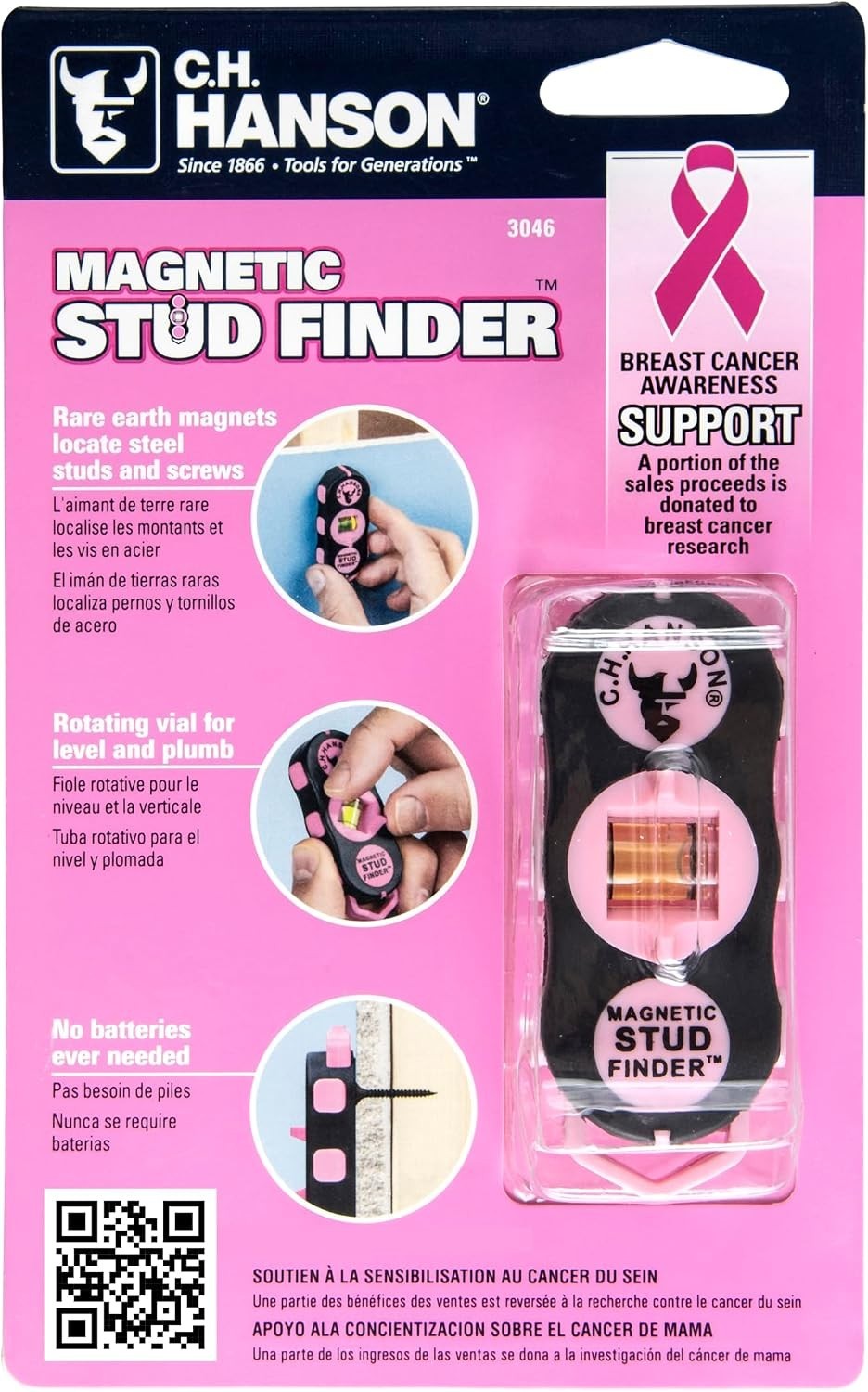 - Magnetic Stud Finder-Pink