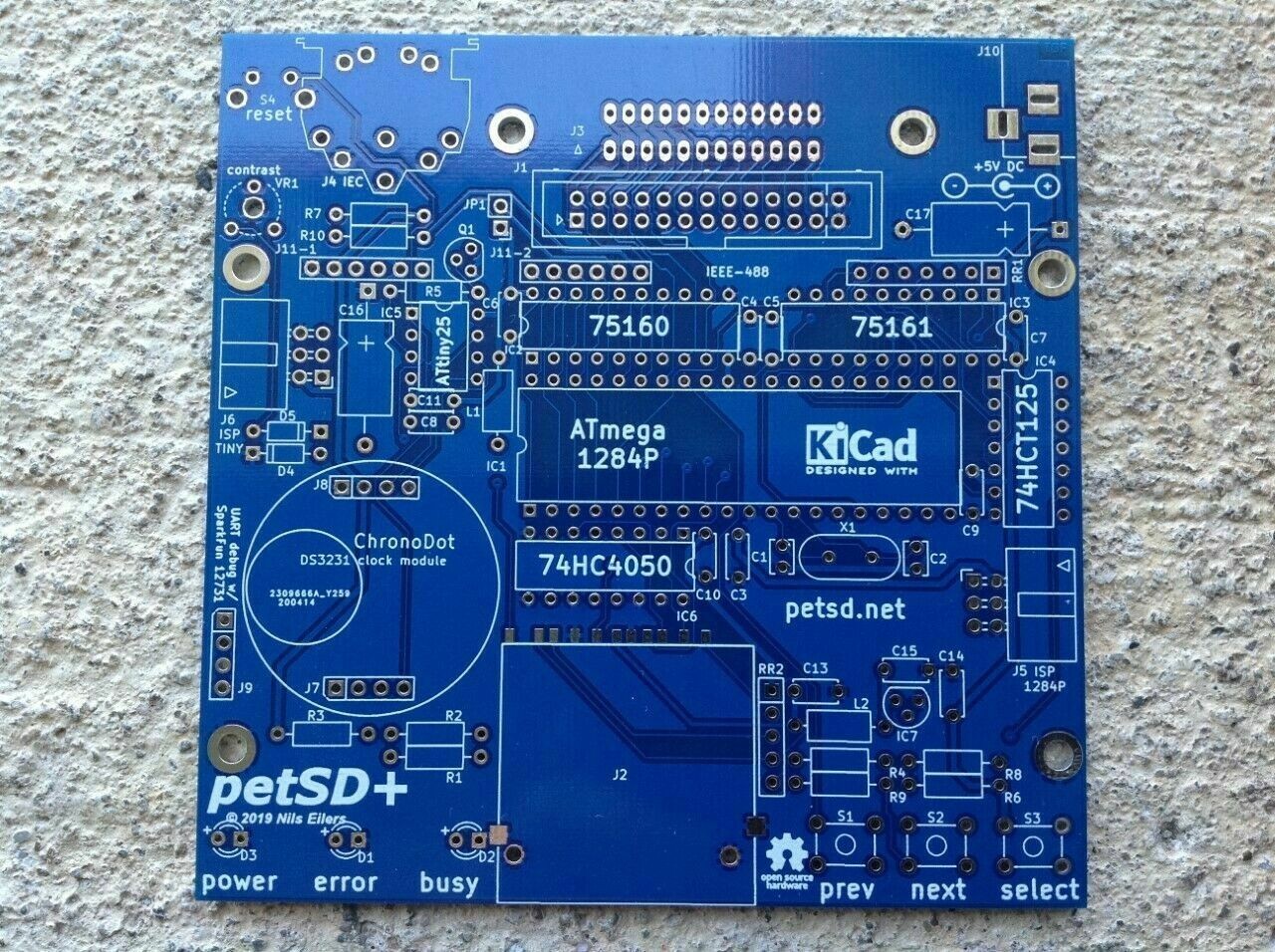 Commodore PET Computers SD disk storage PCB