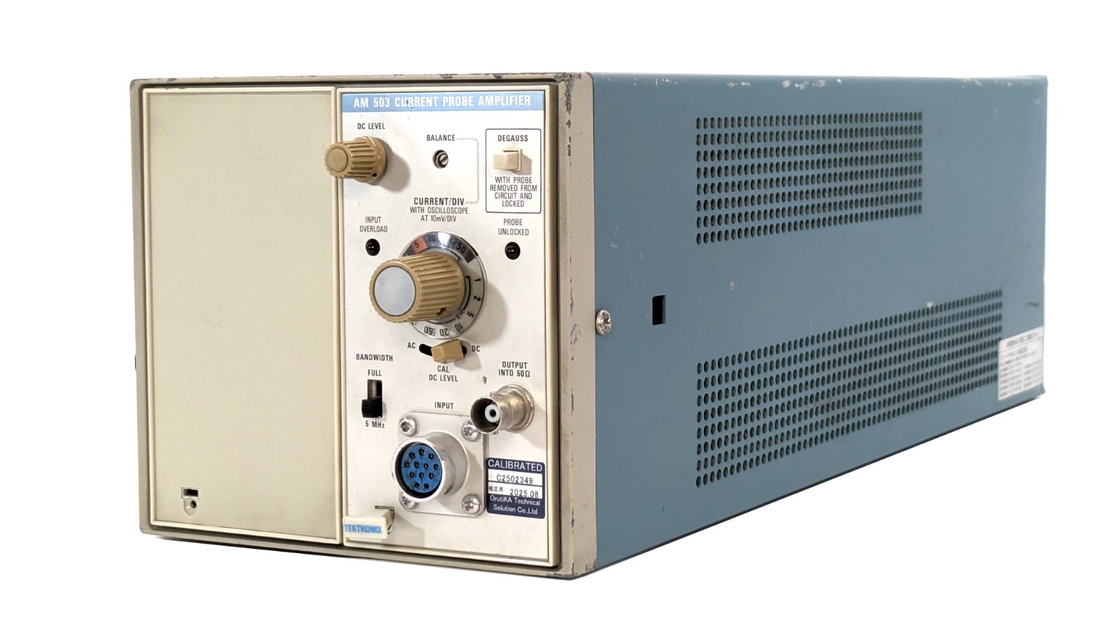 A6303 [Calibration Certificate] current probe, amplifier, Tektronix B018756