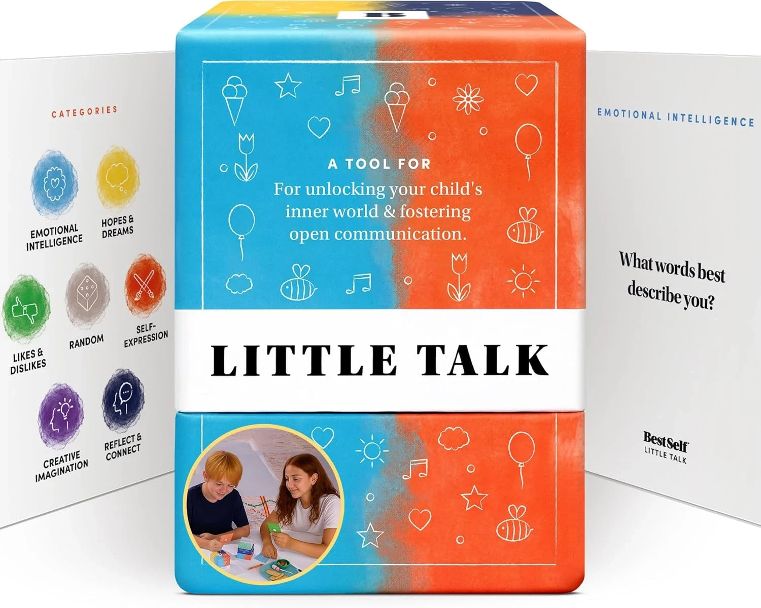 Little Talk Conversation Cards for Kids – 170 Prompts for Social Skills, Family