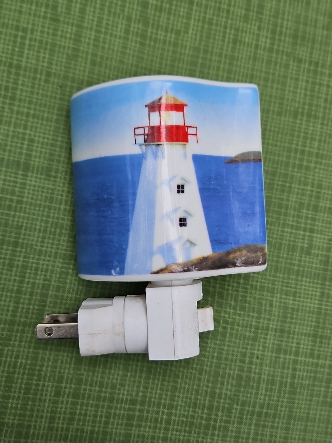 Peggy’s Cove Lighthouse Nova Scotia Night Light Porcelain 3" Vintage