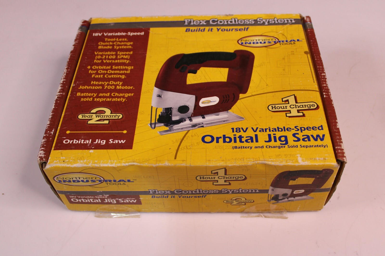 NEW Northern Industrial Tools 399407 NTECJS18C 18v variable speed jig saw