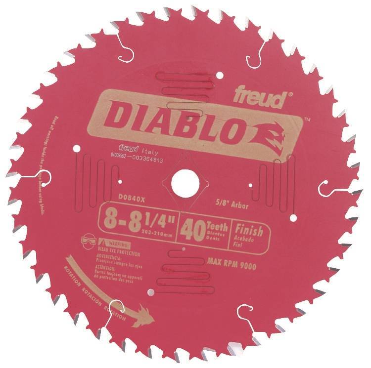NEW Freud D0840X Diablo 8-1/4-Inch 40 Tooth ATB Finishing Saw Blade