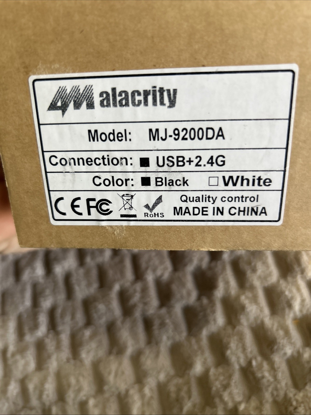 Alacrity Digital Scanner Model MJ-9200DA Open Box
