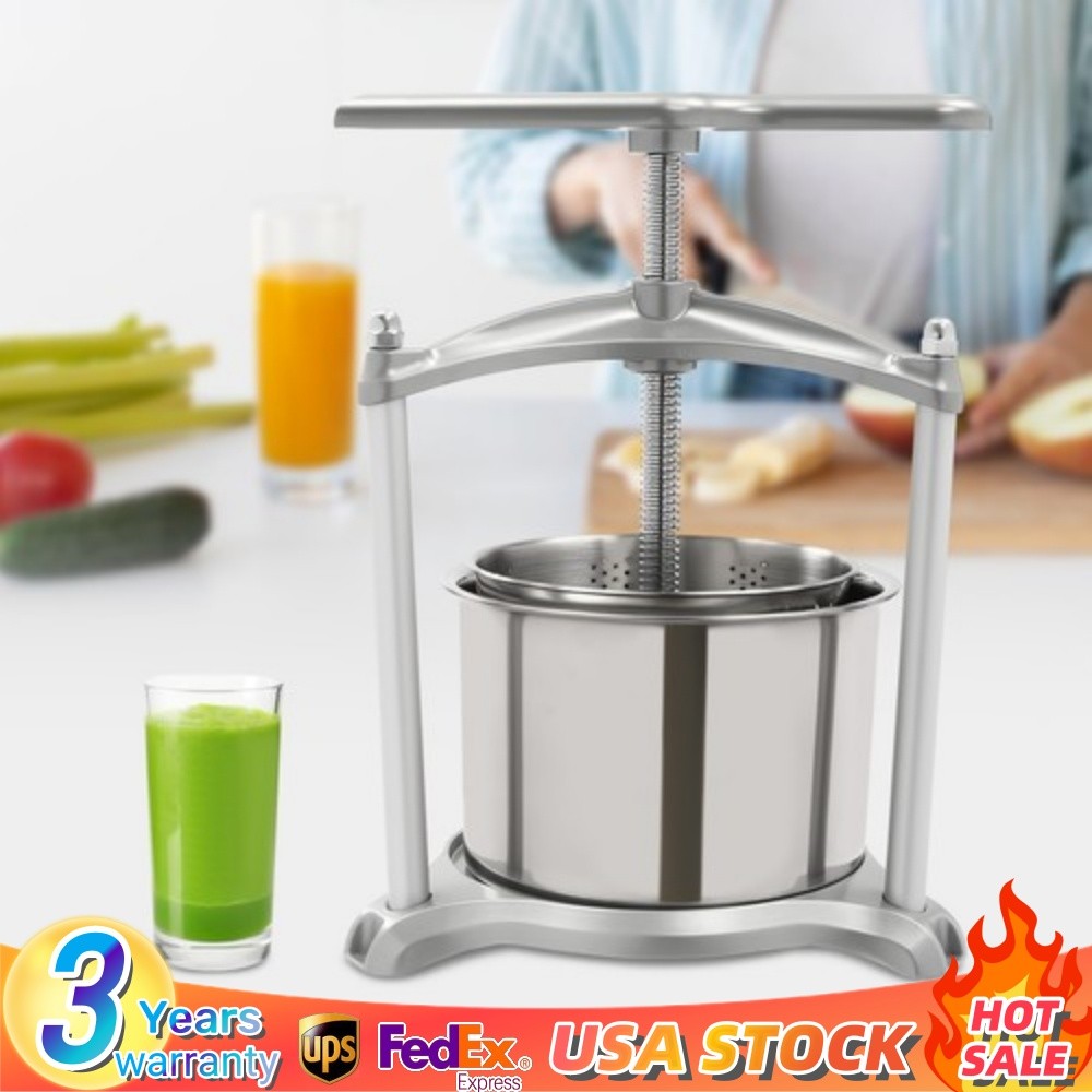 Stainless Steel Fruit Frame Press 6L Cheese Juice Wine Making Home Brew USA
