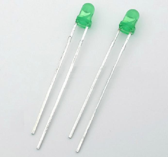 50PCS Diffused LED 3MM GREEN COLOR GREEN LIGHT Super Bright NEW