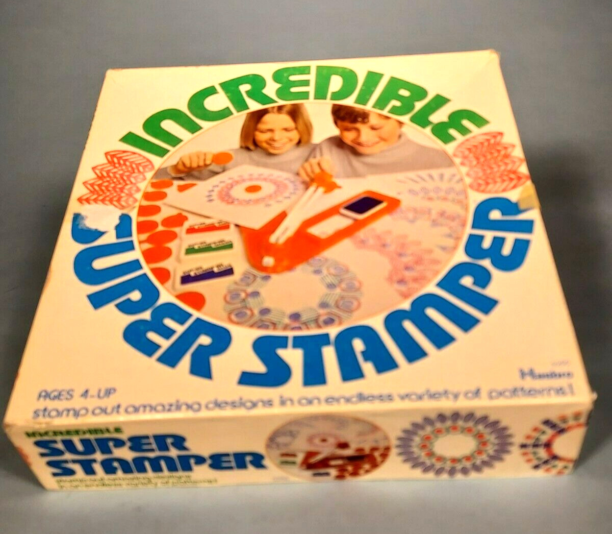 1976 Hasbro Super Stamper with Design Accessories and Original Box
