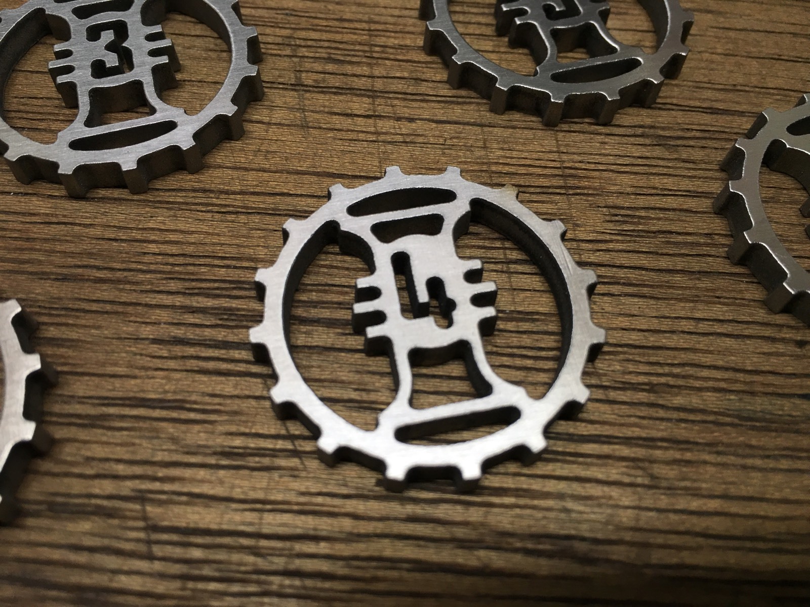WarHammer 40K Objective Markers - Inquisition Cog - Stainless Steel - 30mm