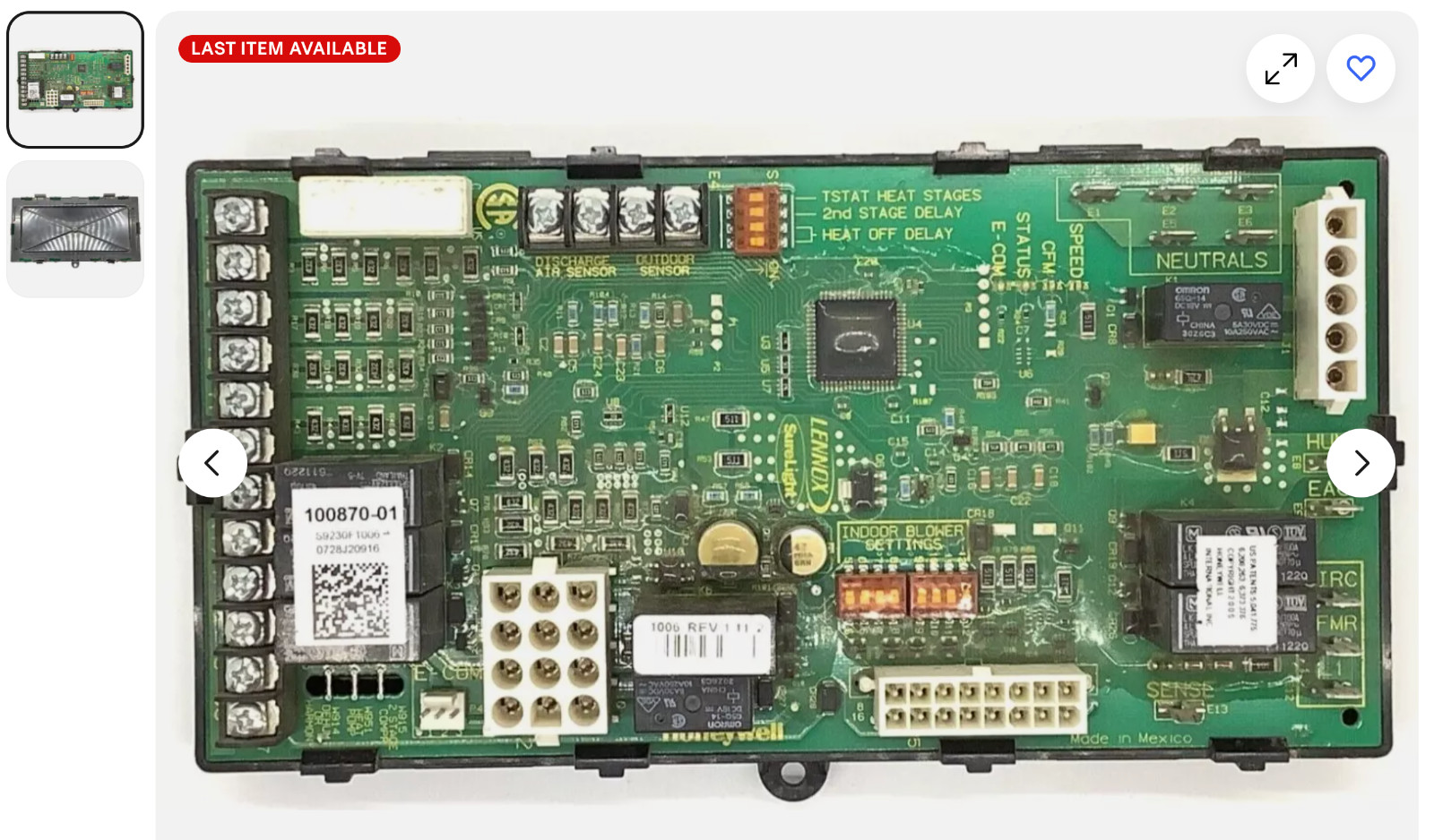 100870-01 GUARANTEED WORKING TESTED GOOD Furnace Control Circuit Board