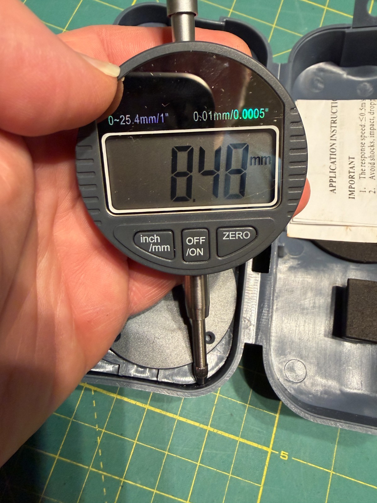 Digital Dial Indicator 1inch/0.0005inch LCD Display Electronic Test Indicator