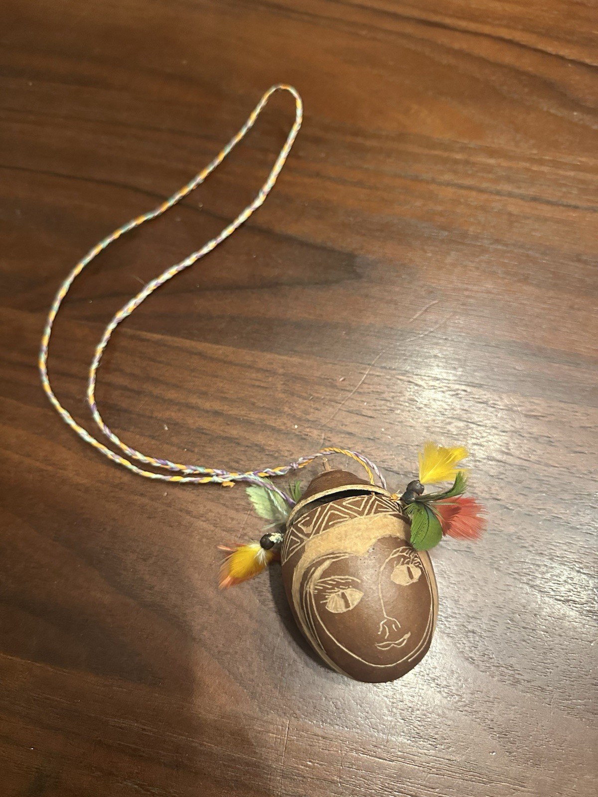 carved gourd ornament, Made In Papua New Guinea, Necklace , Gourd , Hand Made