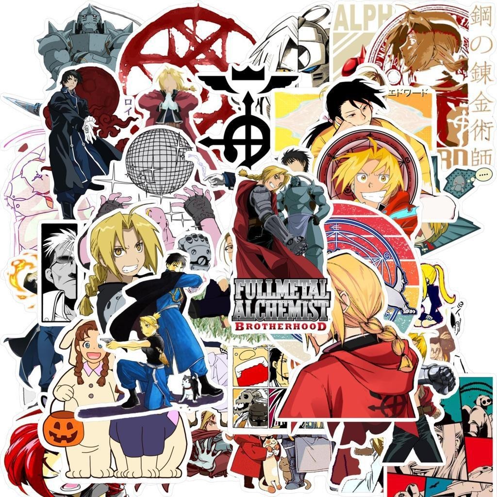 Mix 10 PCs FULLMETAL ALCHEMIST Anime Luggage Notebook Laptop Car Stickers