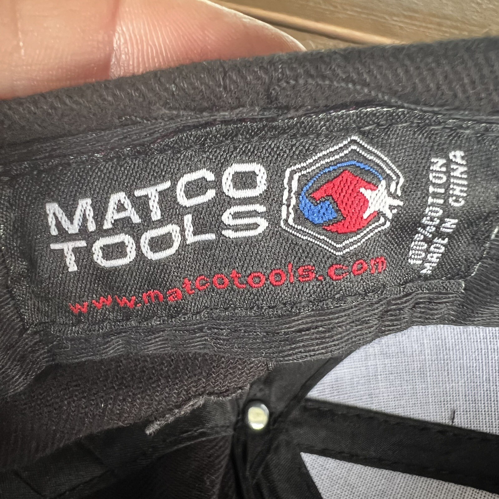 MATCO TOOLS Black Hat Cap w RWB Eagle Hook Loop We’re The Source on Back