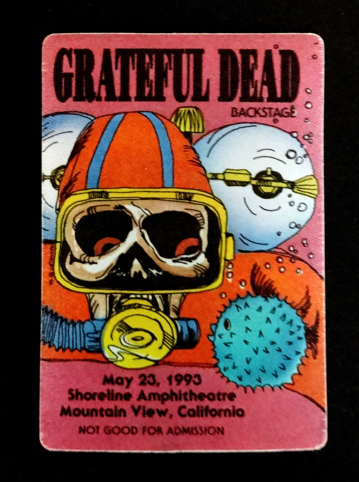 Grateful Dead Backstage Pass Shoreline California 5/23/93 5/23/1993 Scuba Diving