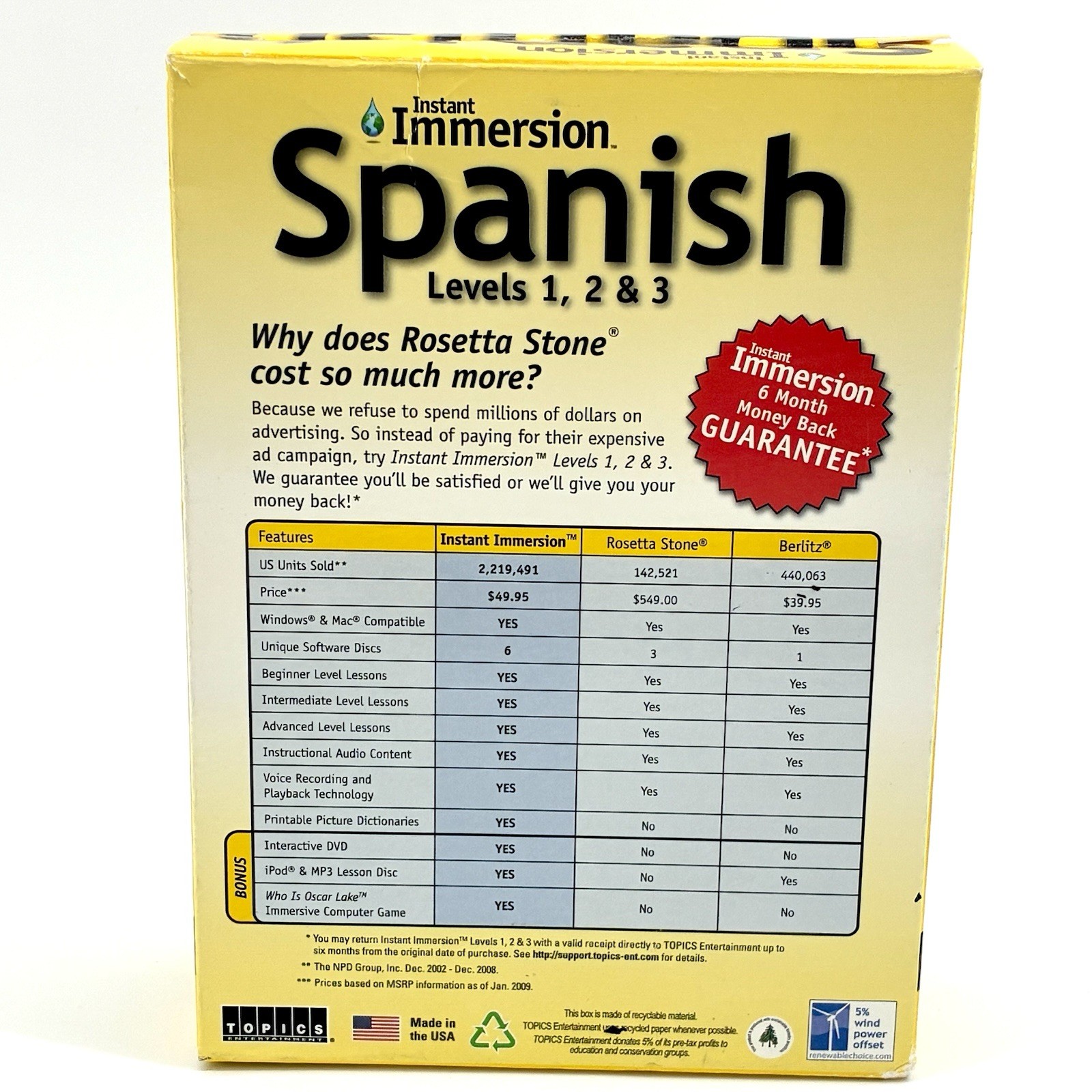 Instant Immersion Spanish Levels 1 2 3 Complete 9 Disc Set PC Mac CD-ROM (C)