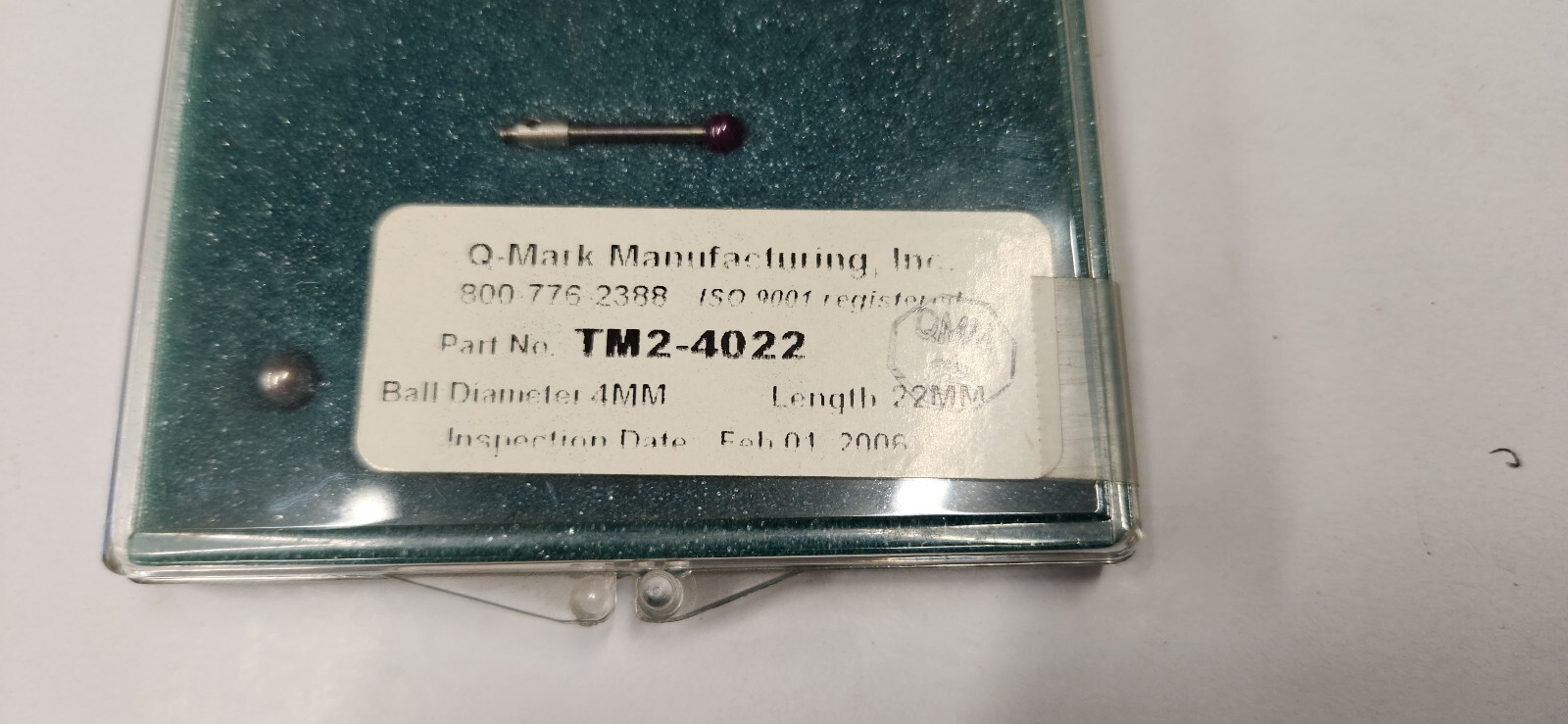 Q-Mark TM2-4022 4mm Ruby Ball x 22mm CMM  Probe Tip Stylus