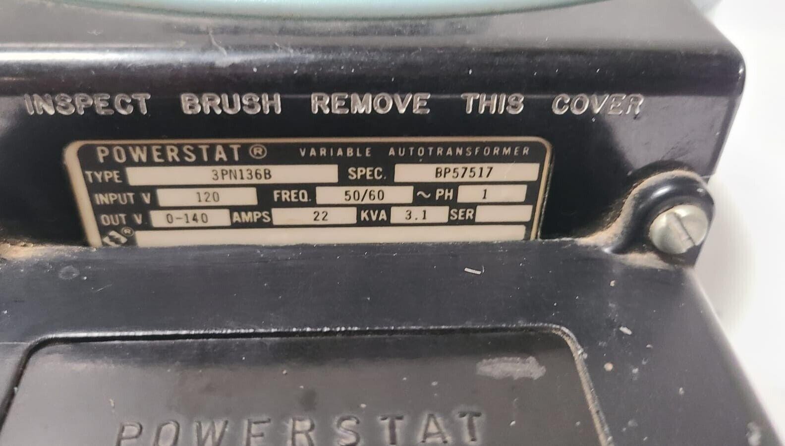 Powerstat Variable Autotransformer 3PN136B 50/60 Hz