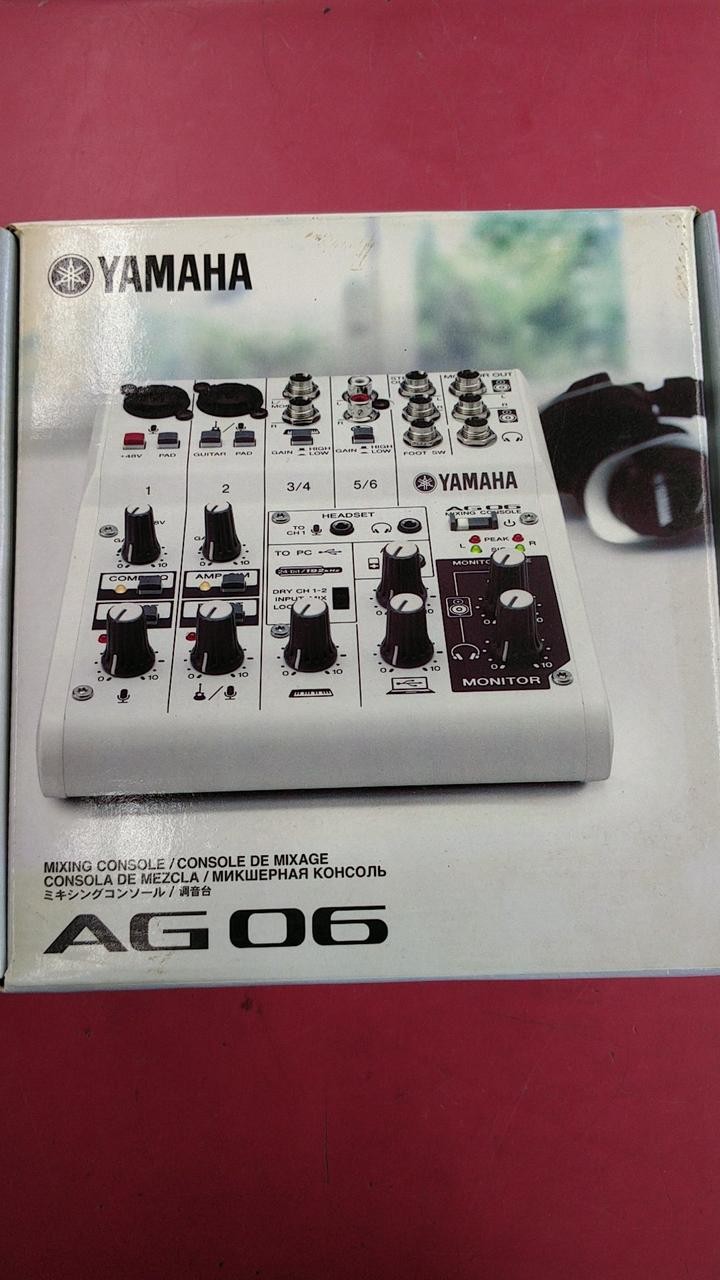 Yamaha AG06 Compact Analog Mixer USB Audio Interface 6-Channel New