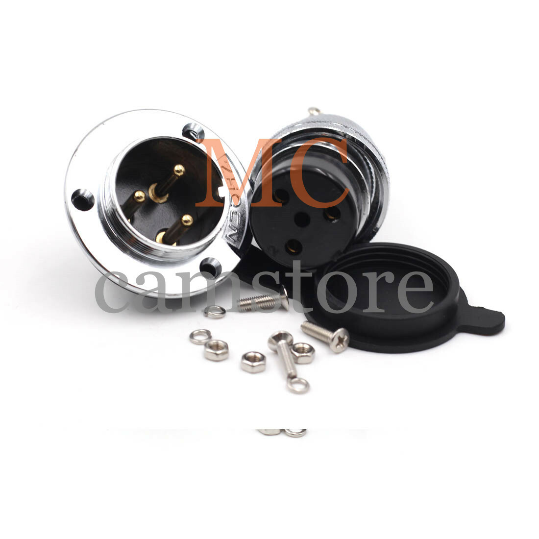 GX30 3Pin Plug and Socket 30mm Screw Type Panel Connector Aviation