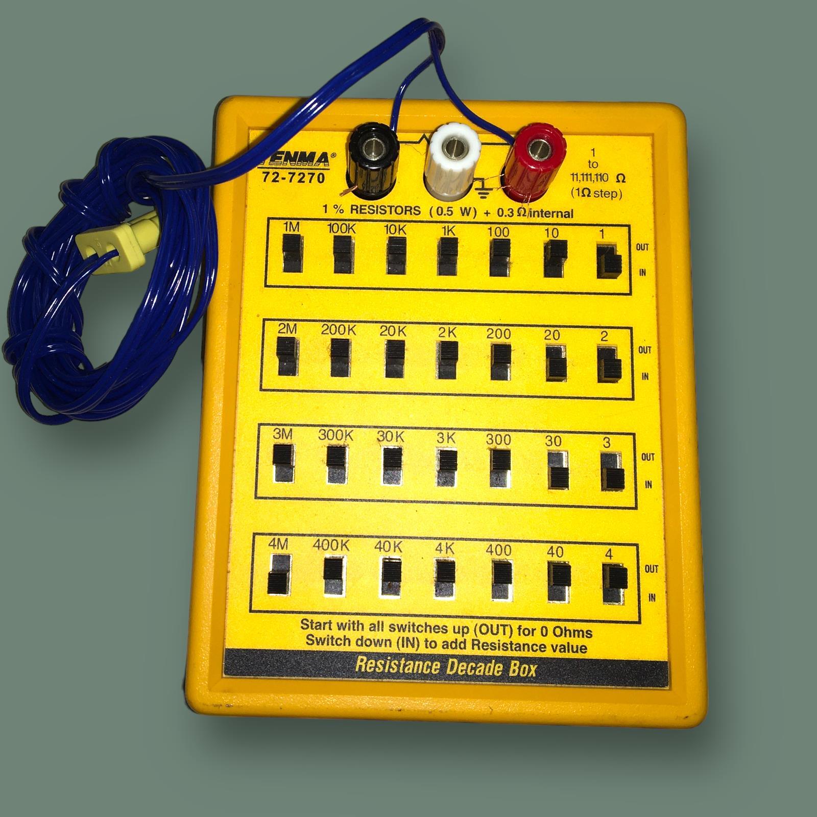 TENMA 72-7270 Resistance Decade Box, 1 to 11,111,110 AS-IS