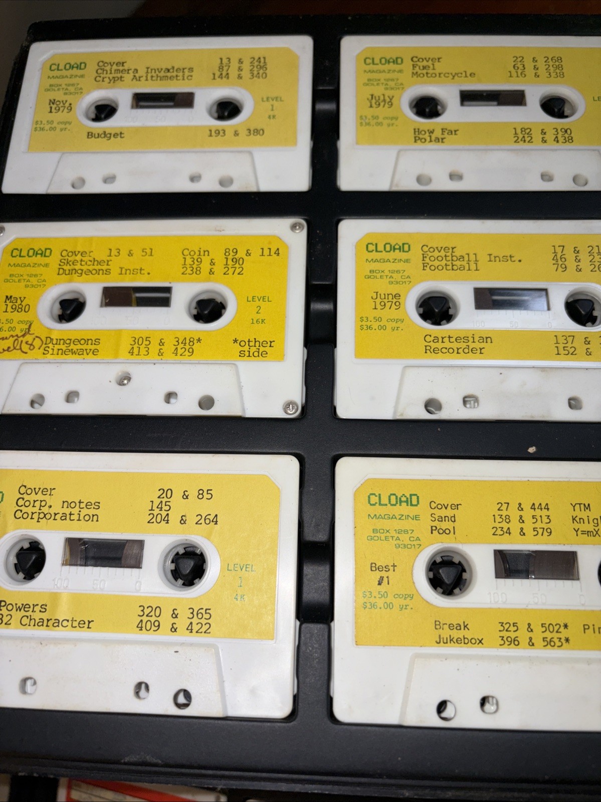 Lot Of 44 Computer Cassettes . Cload And Assorted Cassettes 2 Binders 44 Total